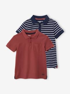 Garçon-T-shirt, polo, sous-pull-Polo-Lot de 2 polos garçons en maille piquée