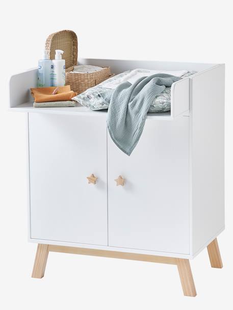 Commode à langer avec placard LIGNE GRANDE OURSE blanc 1 - vertbaudet enfant 