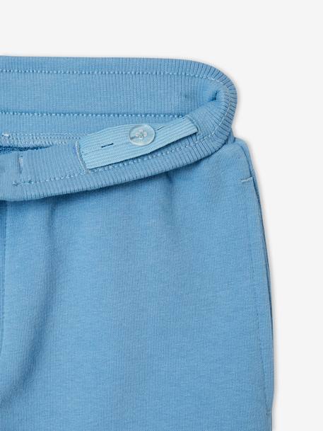 Pantalon jogging 'Athletic' garçon en molleton bleu clair+VERT 5 - vertbaudet enfant 