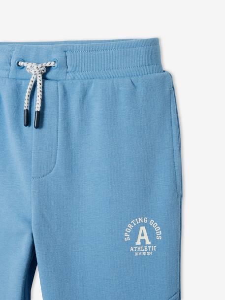 Pantalon jogging 'Athletic' garçon en molleton bleu clair+VERT 4 - vertbaudet enfant 