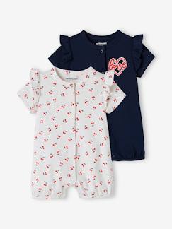 Bébé-Lot de 2 pyjamas combishort bébé fille