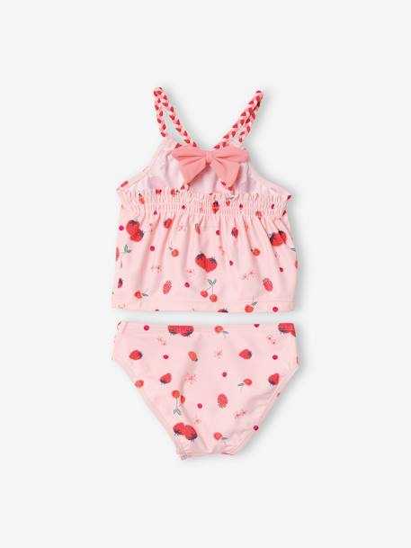 Maillot de bain 2 pièces imprimé fruits fille rose imprimé 2 - vertbaudet enfant 