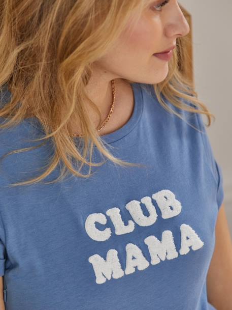 T-shirt à message grossesse et allaitement en coton bio personnalisable Bleu+Gris anthracite+Marron+Marron+Rose 6 - vertbaudet enfant 