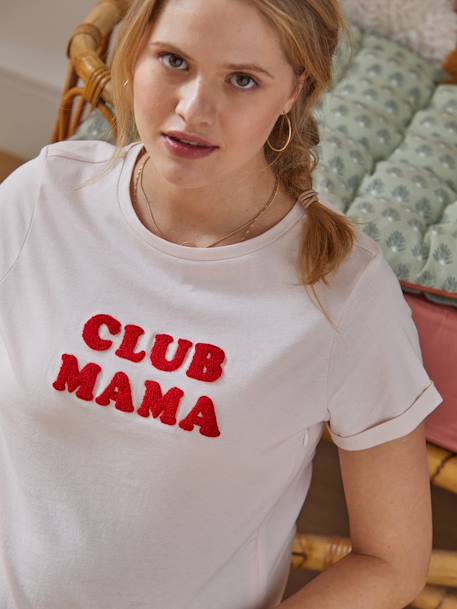 T-shirt à message grossesse et allaitement en coton bio personnalisable Bleu+Gris anthracite+Marron+Marron+Rose 24 - vertbaudet enfant 
