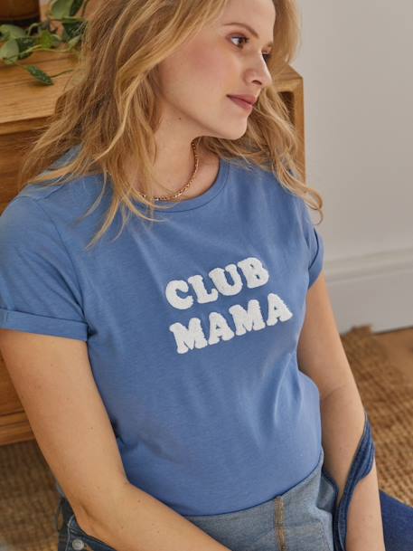 T-shirt à message grossesse et allaitement en coton bio personnalisable Bleu+Gris anthracite+Marron+Marron+Rose 7 - vertbaudet enfant 