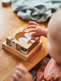 Idées cadeaux bébés et enfants-Jouet-Jeux éducatifs-Puzzles-Puzzle 4 cubes Forêt Enchantée en bois FSC®