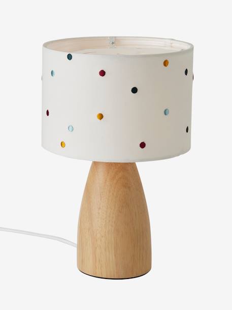 Lampe de chevet pois brodés beige / multicolore 4 - vertbaudet enfant 
