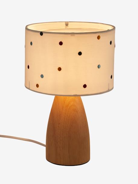 Lampe de chevet pois brodés beige / multicolore 5 - vertbaudet enfant 