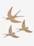 Lot de 3 hirondelles murales marron+ROSE CLAIR UNI 3 - vertbaudet enfant 