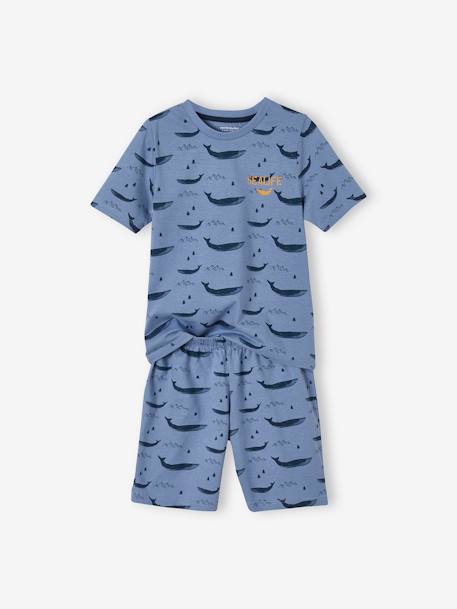 Lot de 2 pyjashorts garçon baleines Oeko-Tex® Lot moutarde et bleu 2 - vertbaudet enfant 