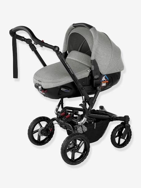 Combiné JANE Crosswalk + nacelle auto Matrix Light 2 collection 2022 Gris (Dim grey)+Noir (Cold black) 2 - vertbaudet enfant 