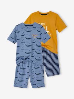 Lot de 2 pyjashorts garçon baleines BASICS  - vertbaudet enfant