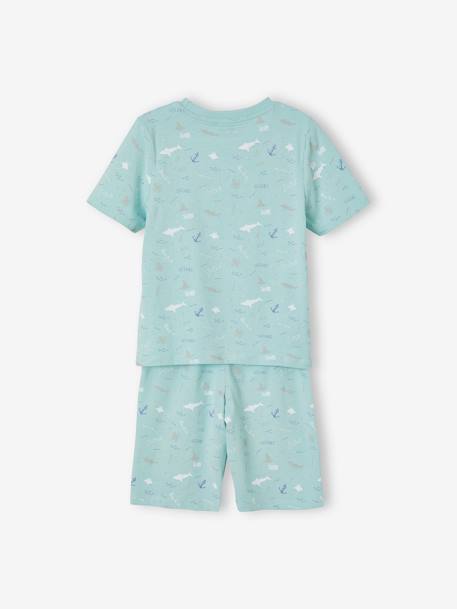 Lot pyjama + pyjashort océan garçon Lot bleu 11 - vertbaudet enfant 