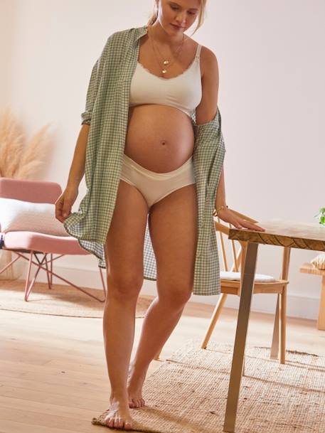 Brassière grossesse et allaitement sans coutures détail dentelle blanc+encre+Marron+Noir+nude 1 - vertbaudet enfant 