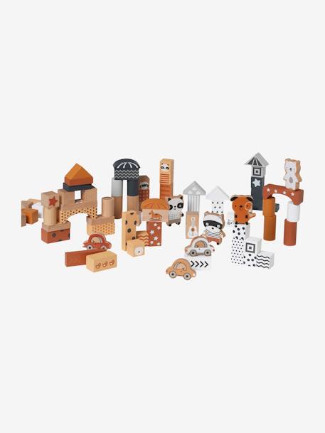 Baril de construction 100 pièces en bois FSC® gris 1 - vertbaudet enfant 