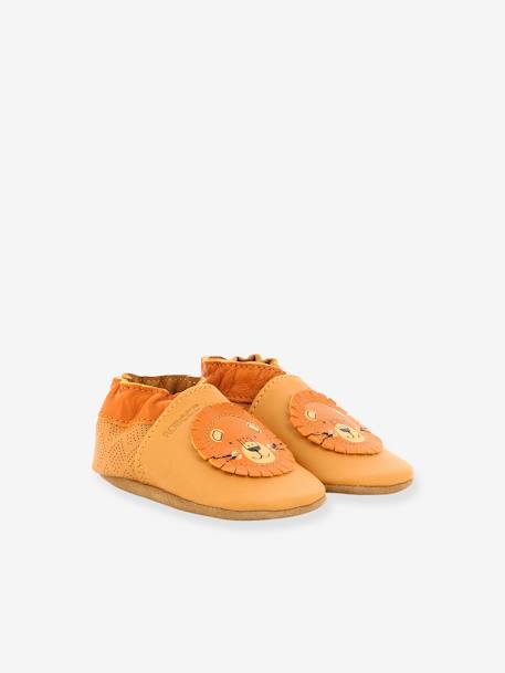 Chaussons cuir souple bébé Grooar © camel 1 - vertbaudet enfant 