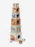 Tour de cubes avec formes à encastrer Tanzanie en bois FSC® beige 1 - vertbaudet enfant 