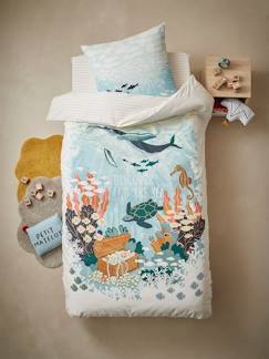 Linge de maison et décoration-Linge de lit enfant-Housse de couette-Parure housse de couette + taie d'oreiller enfant DEEP OCEAN