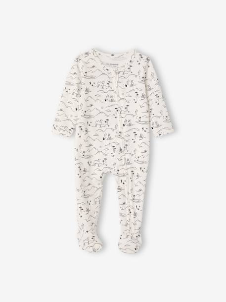 Lot de 3 pyjamas en coton bébé ouverture zippée lot ivoire 7 - vertbaudet enfant 