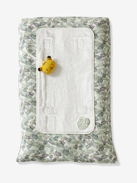 Housse matelas à langer personnalisable beige imprimé+écru / vert feuille+multicolore+vert sauge 7 - vertbaudet enfant 