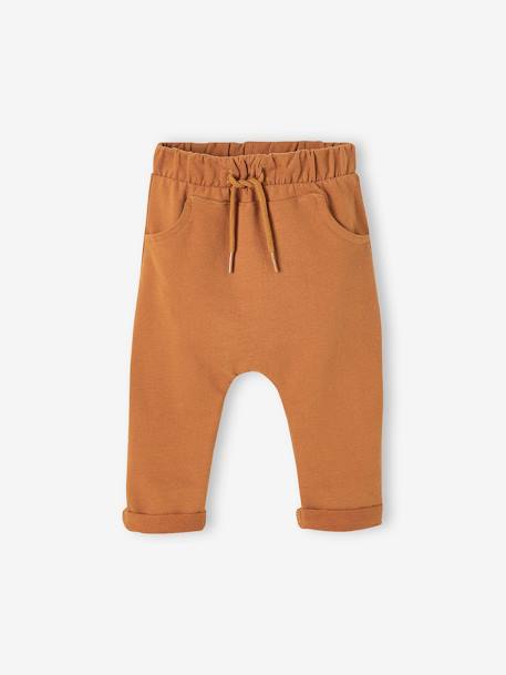 Ensemble bébé tee-shirt et pantalon en molleton bleu canard+rayé / caramel 9 - vertbaudet enfant 