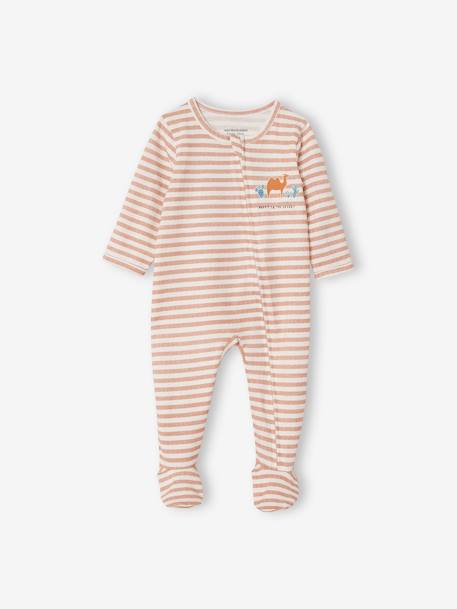 Lot de 3 pyjamas en coton bébé ouverture zippée Oeko Tex® lot ivoire 6 - vertbaudet enfant 