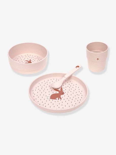 Coffret repas 4 pièces LÄSSIG bleu glacier+bleu jean+blush+Garden Explorer+Happy Rascals Cœur+Happy Rascals Smile+Little Forest, lapin+Little Forest, renard+Little Mateys orange épicée+Little Water baleine+rose poudré 24 - vertbaudet enfant 