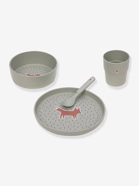 Coffret repas 4 pièces LÄSSIG bleu glacier+bleu jean+blush+Garden Explorer+Happy Rascals Cœur+Happy Rascals Smile+Little Forest, lapin+Little Forest, renard+Little Mateys orange épicée+Little Water baleine+rose poudré 30 - vertbaudet enfant 