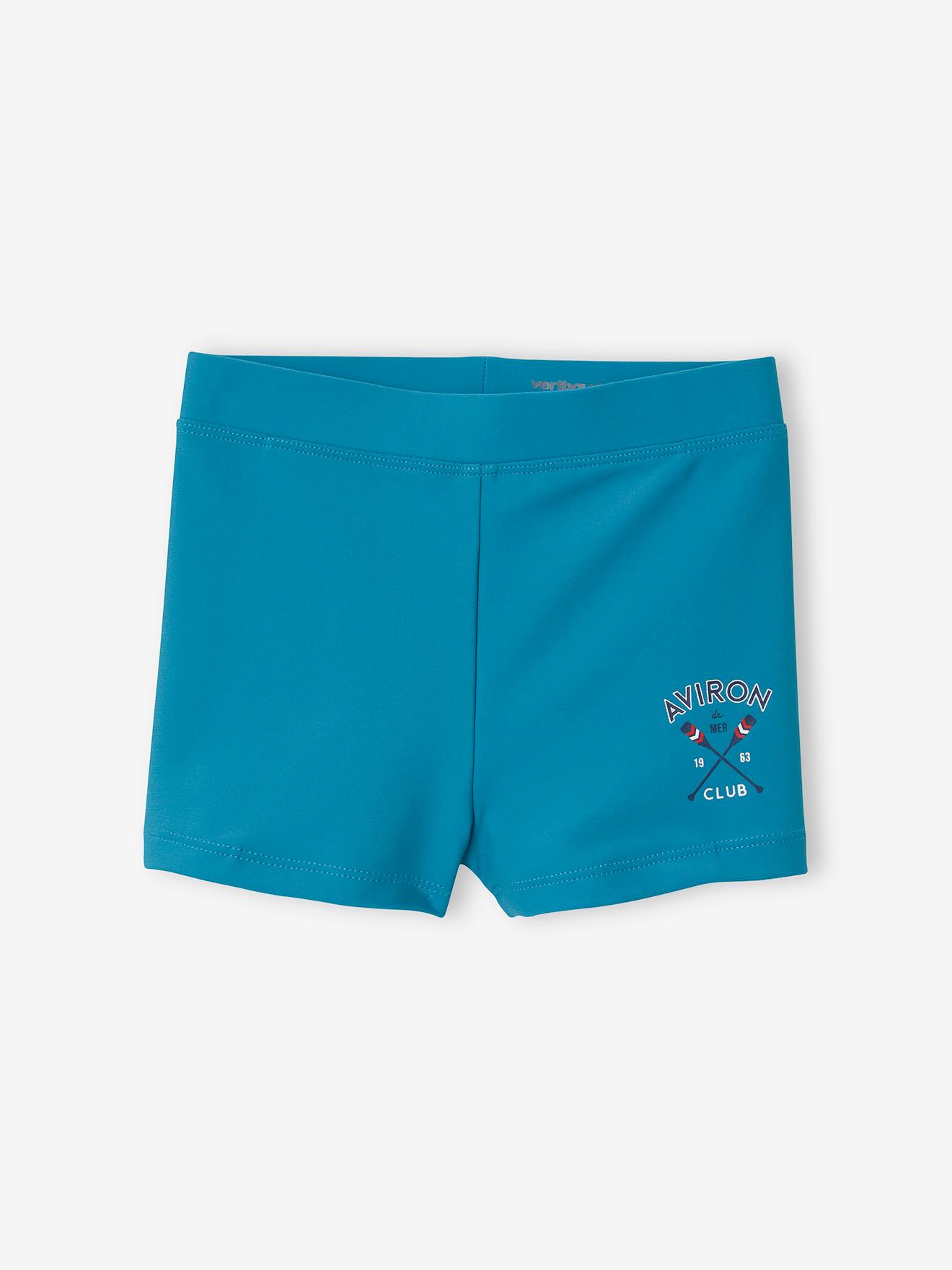 Short De Bain Garçon Vilebrequin Taille 6 Ans - Bleu, Imprimé Tortues Et étoiles De Mer - Occasion TB