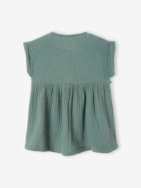 Robe bébé en gaze de coton ocre+vert 7 - vertbaudet enfant 