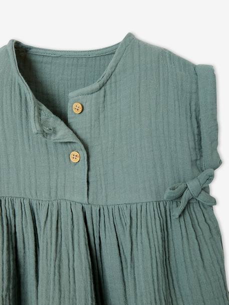 Robe bébé en gaze de coton ocre+vert 8 - vertbaudet enfant 