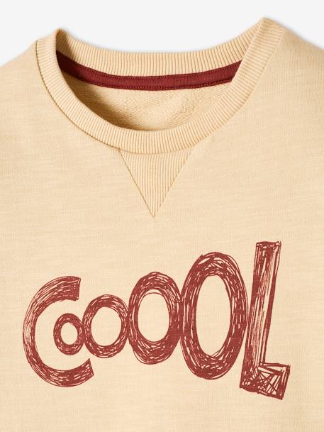 Tee-shirt inscription 'cool' garçon manches longues beige sable 4 - vertbaudet enfant 