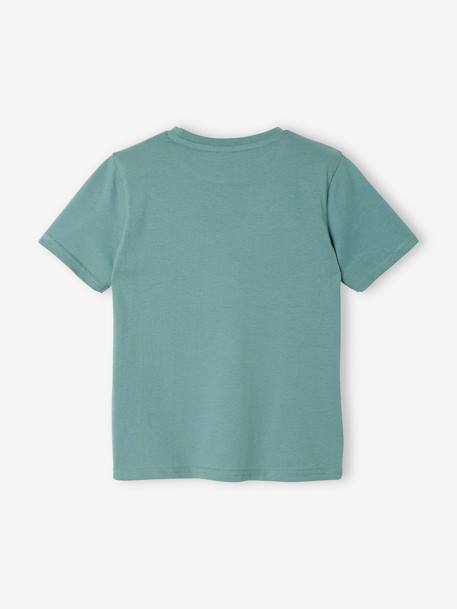 Tee-shirt bio motif animal garçon manches courtes ivoire+sauge 5 - vertbaudet enfant 