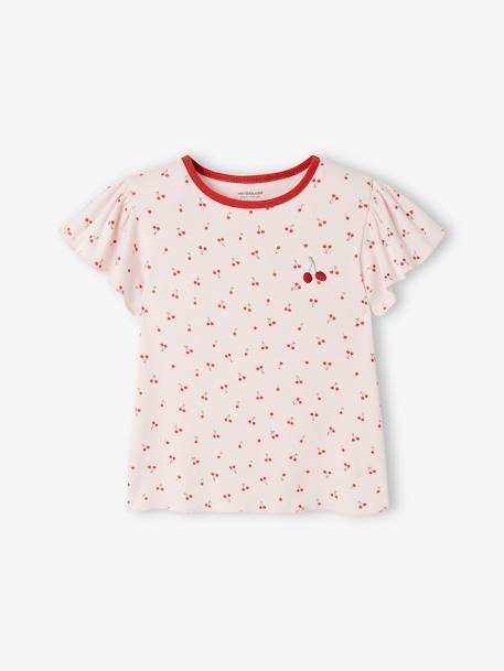 T-shirt à côtes fille jaune imprimé+rose imprimé 5 - vertbaudet enfant 