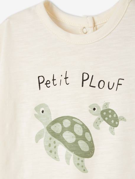 T-shirt bébé motif animalier manches courtes beige 2 - vertbaudet enfant 