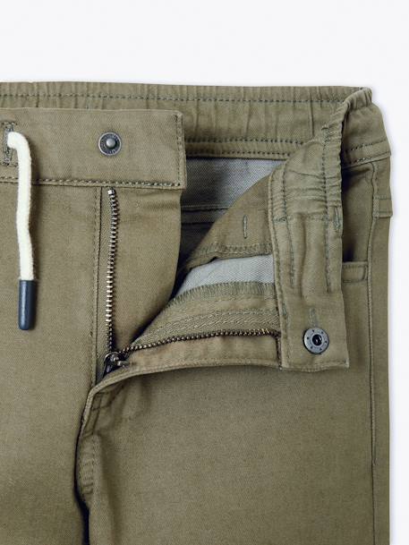 Pantalon slim couleur facile à enfiler garçon BEIGE+BLEU+Vert olive 23 - vertbaudet enfant 