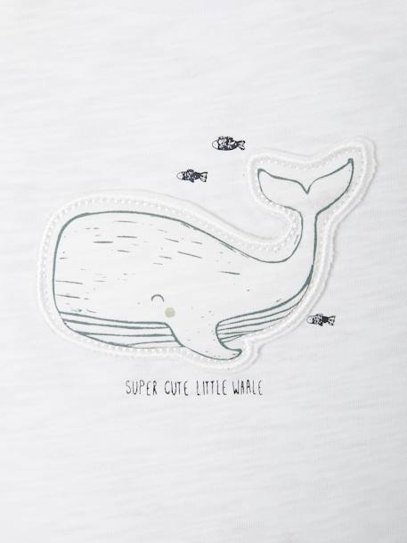 Ensemble baleines bébé T-shirt et pantalon blanc 5 - vertbaudet enfant 