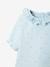 T-shirt à collerette bébé bleu imprimé+rose imprimé 2 - vertbaudet enfant 