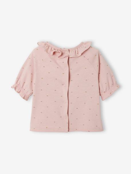 T-shirt à collerette bébé bleu imprimé+rose imprimé 8 - vertbaudet enfant 