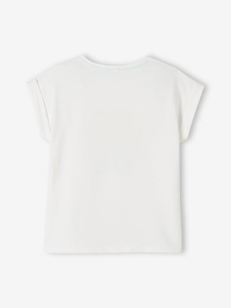 Tee-shirt motif coquillage irisé fille. blanc 2 - vertbaudet enfant 