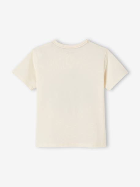 T-shirt garçon motifs graphiques manches courtes blanc+ECRU+vert d'eau 5 - vertbaudet enfant 