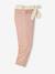 Pantalon Mom et sa ceinture en gaze de coton fille moutarde+pêche+rose 19 - vertbaudet enfant 