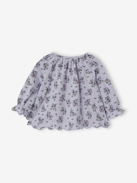 Blouse imprimée bébé bleu imprimé+écru 2 - vertbaudet enfant 