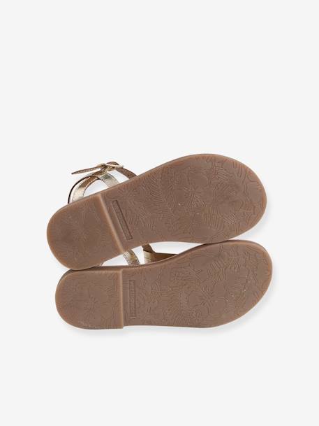 Sandales cuir fille Light gold+marron+marron imprimé 6 - vertbaudet enfant 
