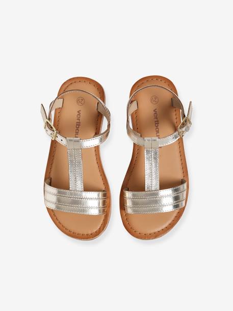 Sandales cuir fille Light gold+marron+marron imprimé 5 - vertbaudet enfant 
