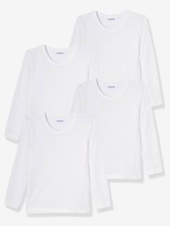 Lot 4 T-shirts maillot de corps BASICS  - vertbaudet enfant