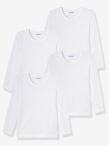 Lot de 4 T-shirts garçon BASICS blanc 1 - vertbaudet enfant 