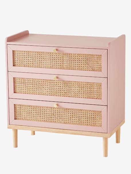 Commode en cannage POÉSIE rose+vert 8 - vertbaudet enfant 