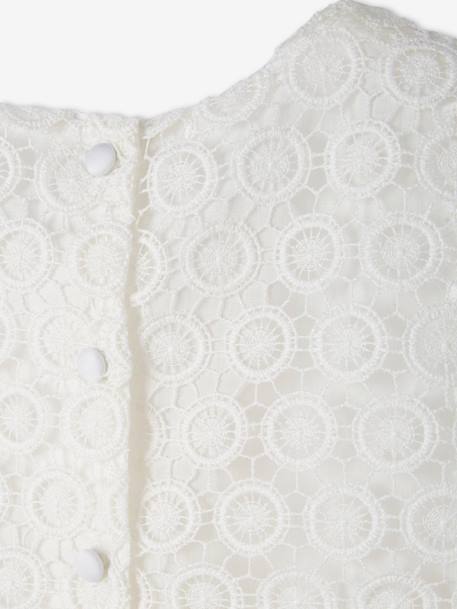 Robe cérémonie fille effet 2 en 1 haut en macramé ivoire+rose nude 5 - vertbaudet enfant 