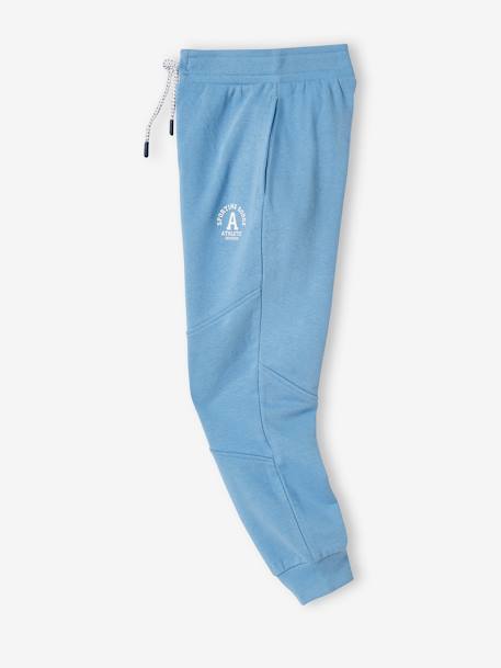 Pantalon jogging 'Athletic' garçon en molleton bleu clair+VERT 2 - vertbaudet enfant 
